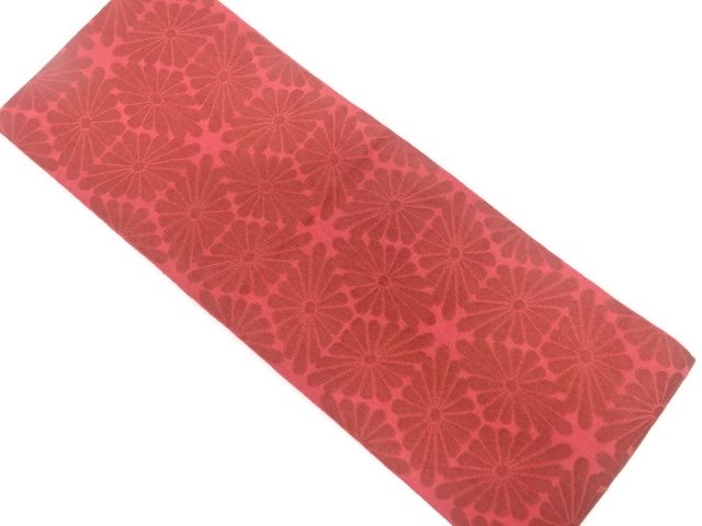 菊菱模様織り出し　浴衣帯
